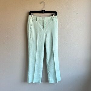 J. Crew Light Green Linen Trousers